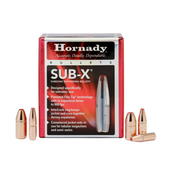 HORNADY SUB-X .45/.452 395GR(.450BUSHMASTER) SUB-X, VPE: 50STÜCK, #45031