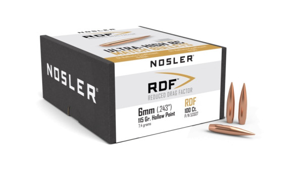 NOSLER RDF 6MM/.243 115GR HPBT, VPE:100STÜCK, #53507