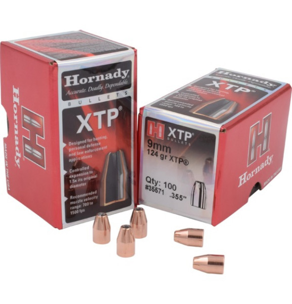 HORNADY XTP 9MM/.355 124GR HP, VPE: 100STÜCK, #35571