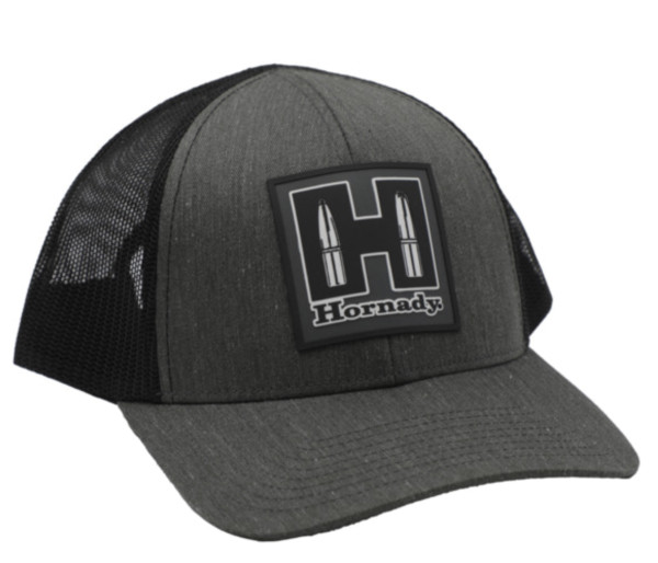 HORNADY BASECAP GRAY & BLACK MESH, 100% POLYESTER, #99217