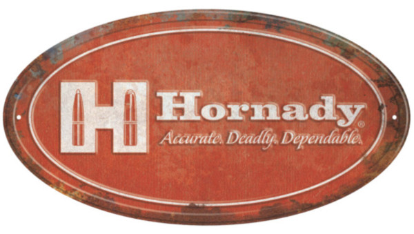 HORNADY BLECHSCHILD OVAL RUSTIC TIN SIGN,, #99144