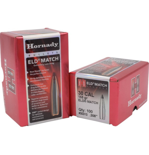 HORNADY ELD MATCH .30/.308 155GR, VPE: 100STÜCK, #30313