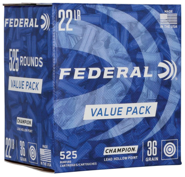 FEDERAL CHAMPION TRAINING .22LR 36GR HP, VPE: 525STÜCK, #747