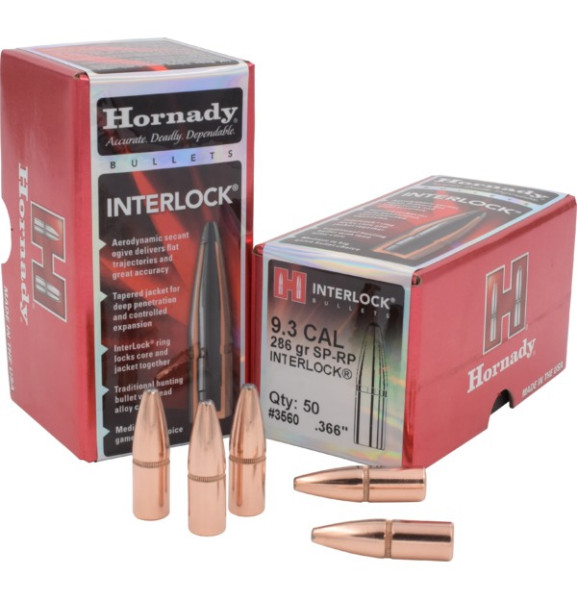 HORNADY INTERLOCK SP-RB 9,3/.366 286GR, VPE: 50STÜCK, #3560