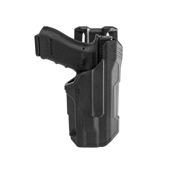 BLACKHAWK L2D T-SERIES DUTY LB HOLSTER FOR GLOCK 17/22,TLR 7 BLACK RH, #44N300BK-R