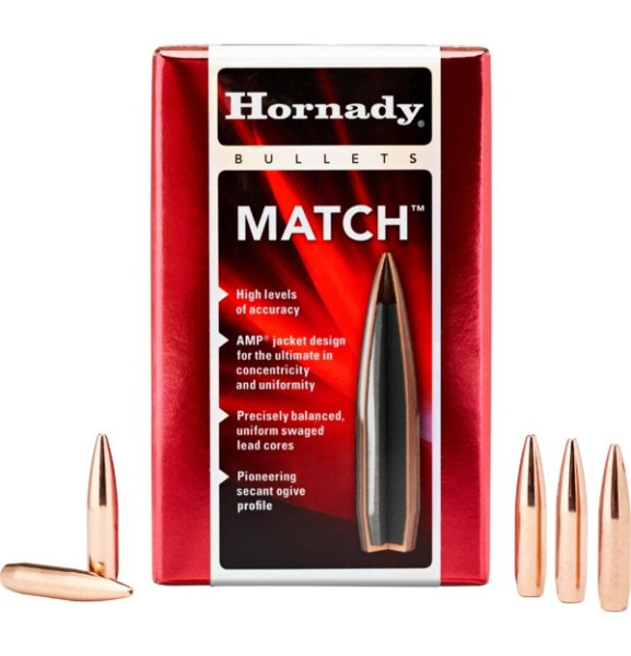 HORNADY MATCH .22/.224 75GR BTHP, VPE:600STÜCK, #22796