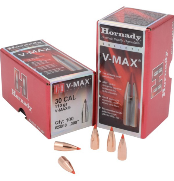 HORNADY V-MAX 30/.308 110GR, VPE: 100STÜCK, #23010