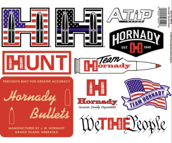 HORNADY STICKER SET, 10-STÜCK, #98019