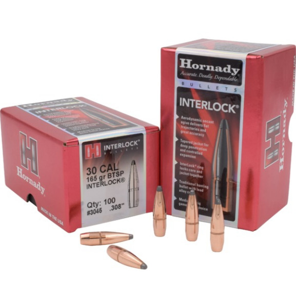 HORNADY INTERLOCK .30/.308 165GR BTSP, VPE: 100STÜCK, #3045