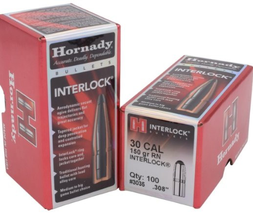 HORNADY INTERLOCK RN .30/.308 150GR, VPE: 100STÜCK, #3035