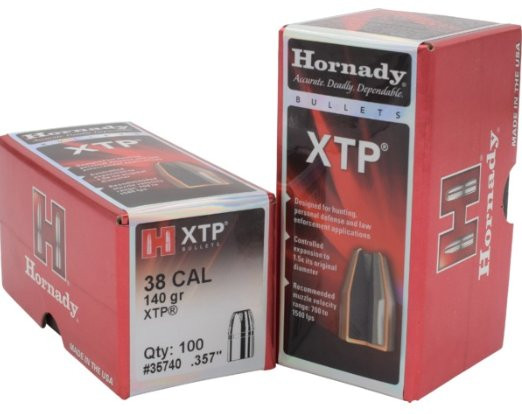 HORNADY XTP .38/.357 140GR HP, VPE:100STÜCK, #35740